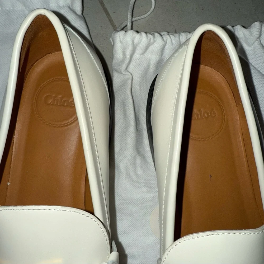 New Chloe Marci Off-White Loafer size 40. - Picture 10 of 13
